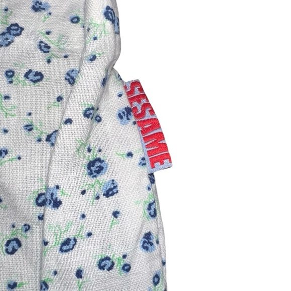 NWOT Vintage Sesame Street White Cotton Eyelet Lace Blue Floral Set 24 month - Picture 10 of 10